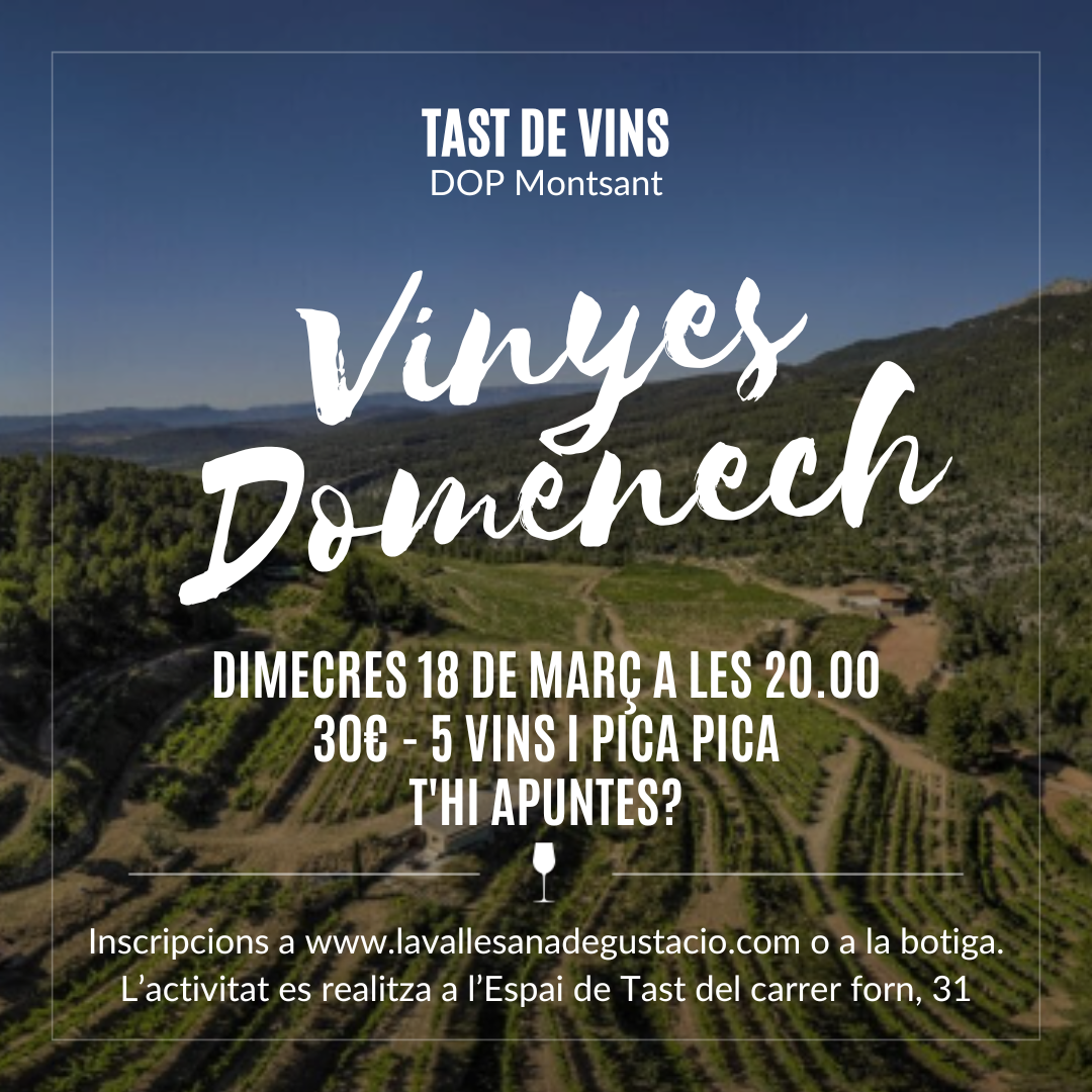 Tast exclusiu de 5 vins de Vinyes Domènech 🍷