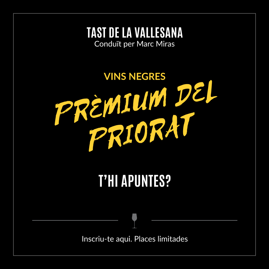 Tast de vins negres PRÈMIUM del Priorat
